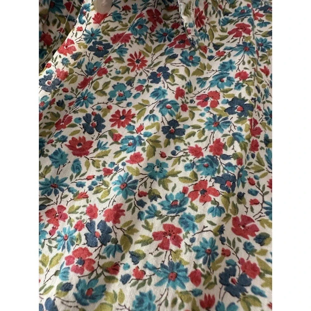 J. Crew Button-Down Shirt Size S Mini Floral 100% Cotton light ‎ Weight Soft